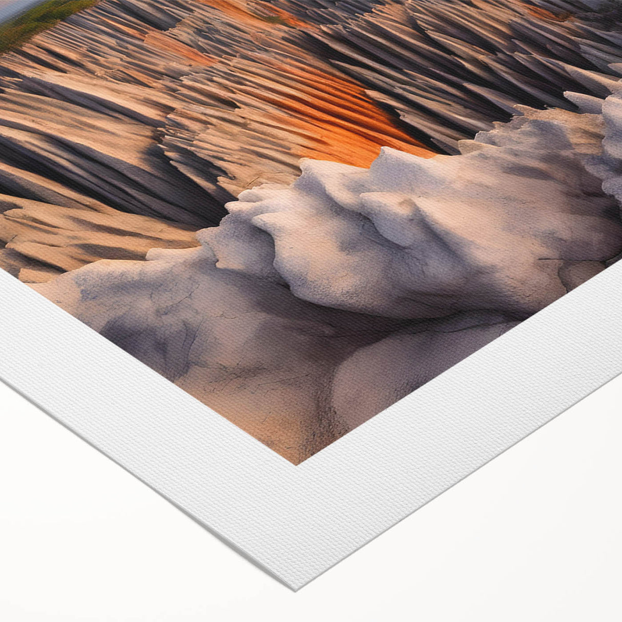 Art Deco poster of a Madagascar landscape on rolled canvas, featuring muted earth tones, ideal for dining room wall art.