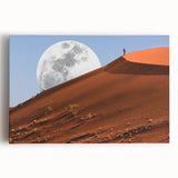 Black and white photograph of Namibian landscape on large stretched canvas, suitable for kitchen wall art.