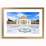 Extra large abstract art print depicting a textured Tunisian landscape in earthy tones on a framed canvas.