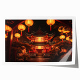 Kyoto scenic landscape on rolled canvas, featuring soft pastel colors, ideal for dining room wall art.
