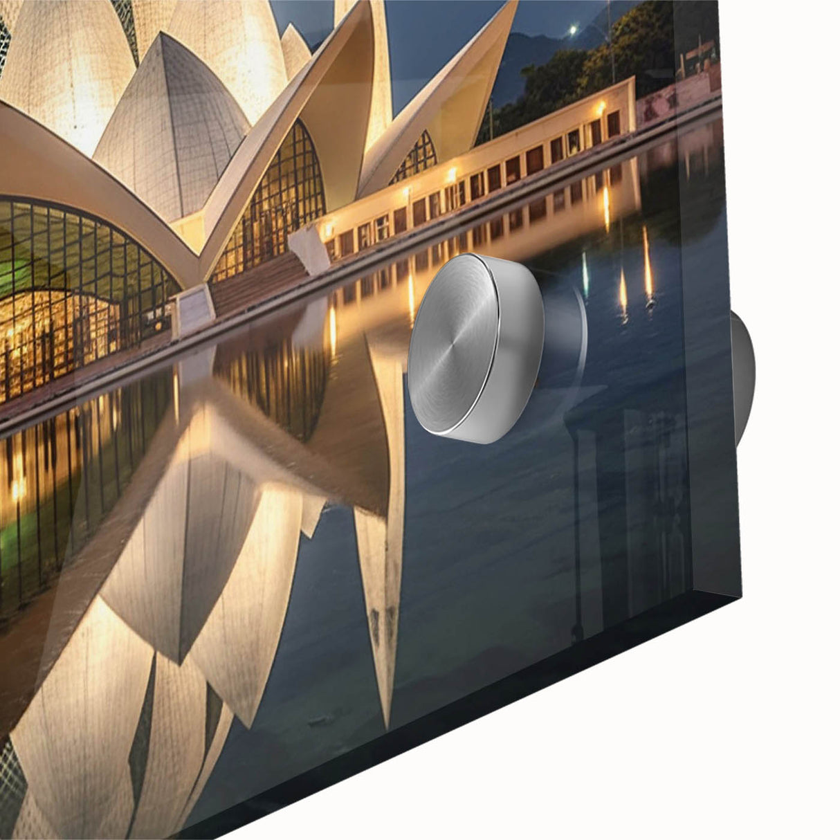 Large abstract wall art of Pakistani scenery in muted earth tones on acrylic glass, suitable for dining room ambiance.
