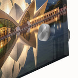 Large abstract wall art of Pakistani scenery in muted earth tones on acrylic glass, suitable for dining room ambiance.