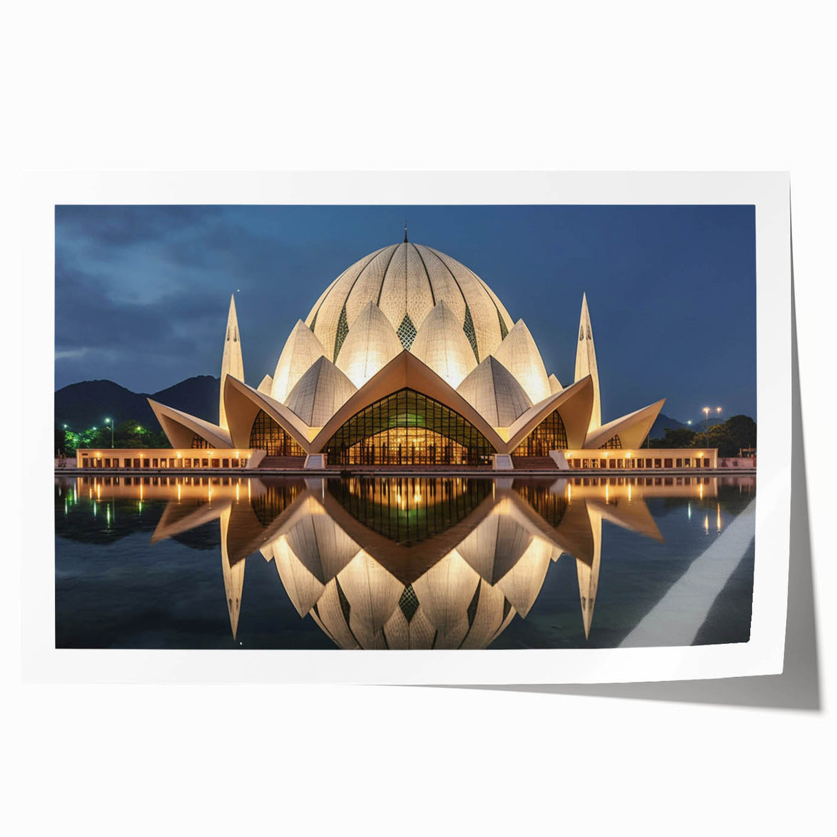 Extra large rolled print depicting a vibrant floral scene in Pakistan, ideal for art wall dining room decor.