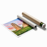Extra large rolled print featuring a serene Philippine landscape with lush greenery and floral elements.