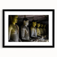 Extra large textured abstract art print of colorful Sri Lankan scenery on a black framed canvas, ideal for living room decor.