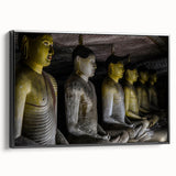 Black and white framed canvas featuring a vintage-style landscape of Sri Lanka, ideal for bedroom decor.