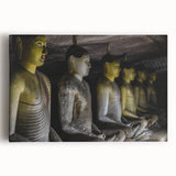 Black and white stretched canvas featuring a serene Sri Lankan landscape, ideal for kitchen wall art.