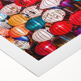 Art deco poster of a Vietnamese landscape in muted earth tones on rolled canvas, ideal for dining room decor.