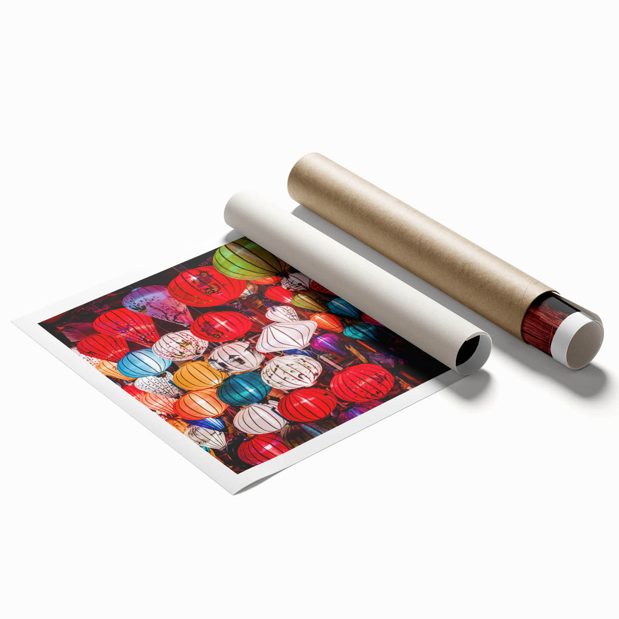 Extra large rolled print of a serene Vietnamese landscape with lush greenery and a calm river.