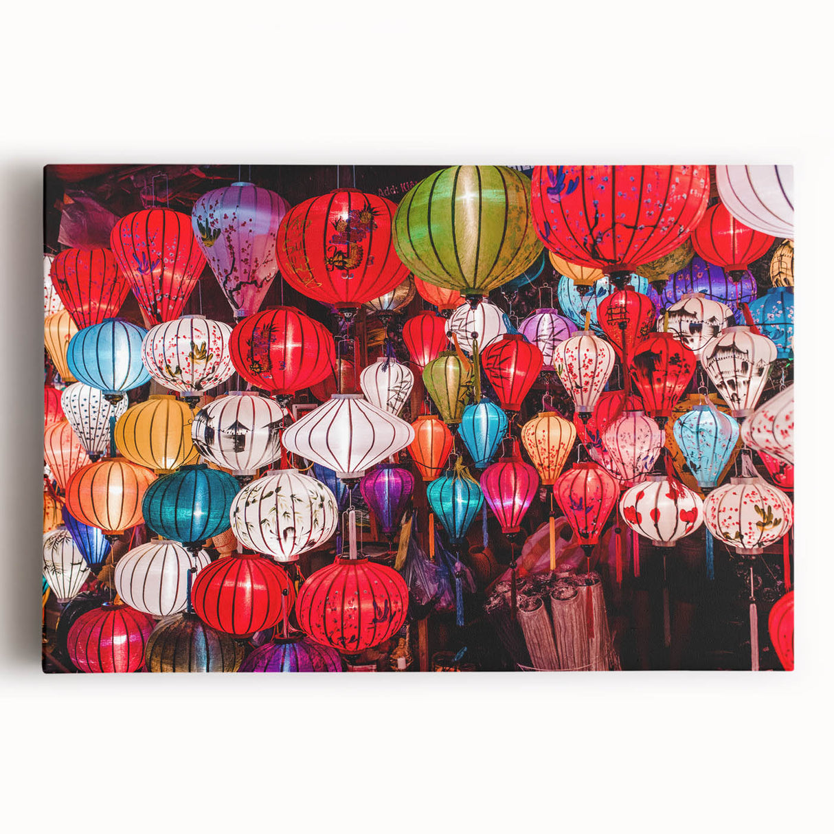 Black and white stretched canvas featuring a panoramic view of a Vietnamese rice terrace, ideal for kitchen wall art.