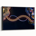 Black and white framed canvas of Perth landscape, ideal for bedroom wall art.