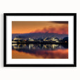 Extra large abstract art print featuring a colorful, textured landscape of Saskatchewan on a framed canvas.
