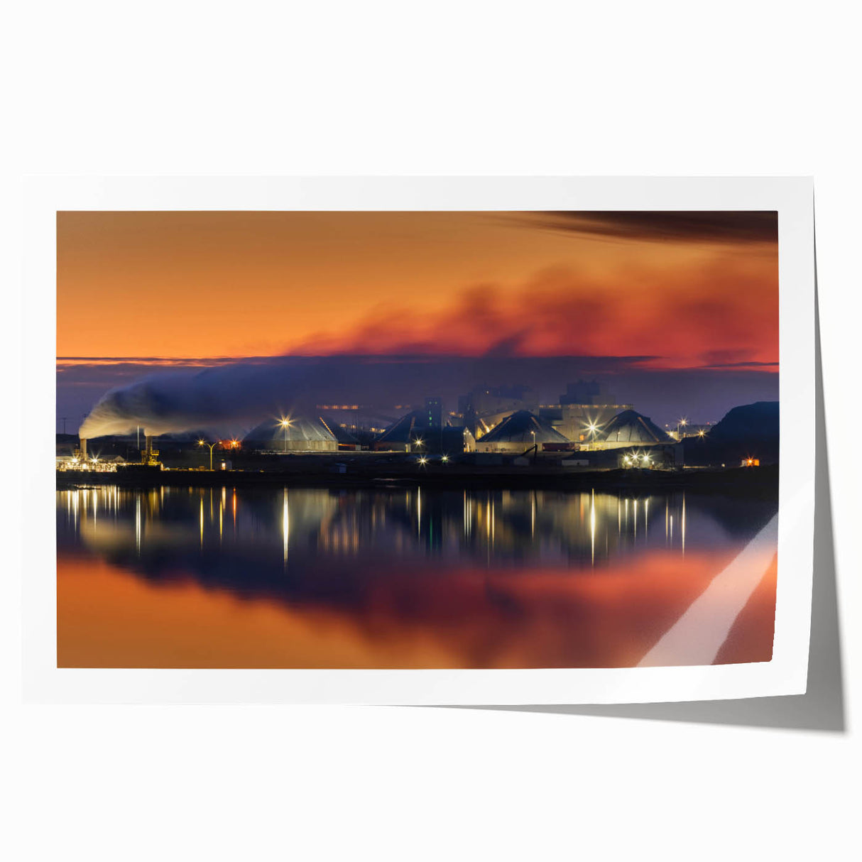 Extra large rolled print of Saskatchewan scenery with vibrant green fields and blue skies, ideal for art wall dining room.