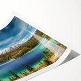 Extra large wall art featuring line art flowers in muted tones on rolled print, suitable for large living room decor.