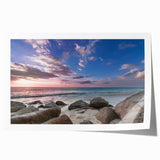 Rolled print of a Caribbean Antigua scenery with vivid blue and green tones, suitable for art wall dining room.