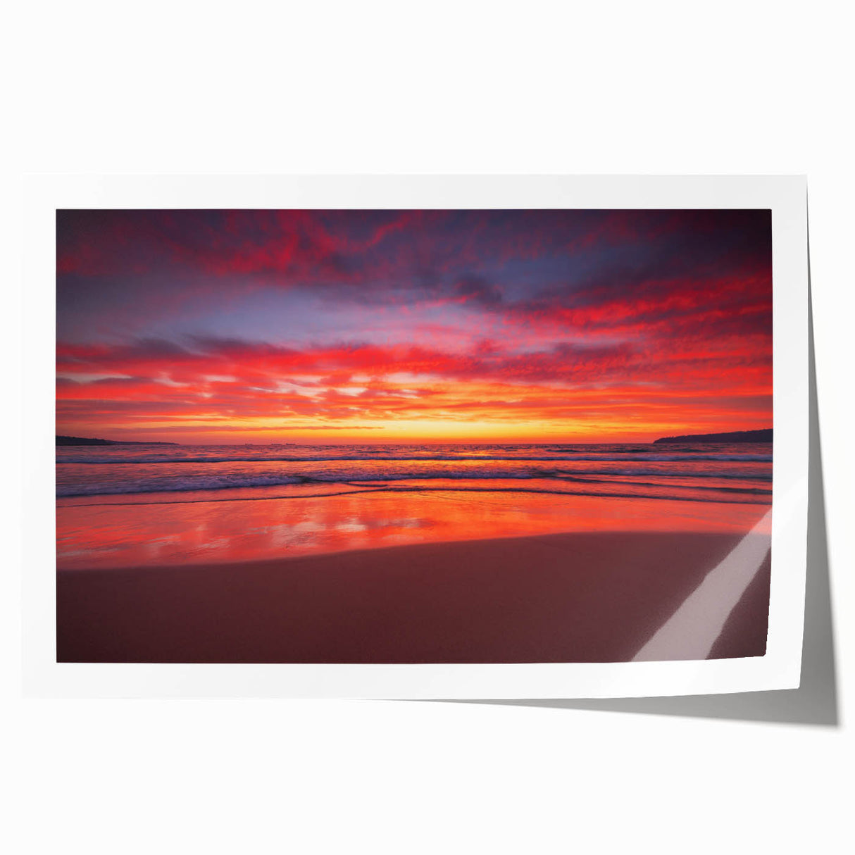 Extra large rolled canvas depicting a vibrant Caribbean scenery, ideal for art wall dining room or bathroom.