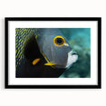 Colorful abstract art print of a Caribbean scenery in vibrant hues on a textured, extra large canvas.