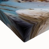 Black and white landscape art painting of Central America on stretched canvas, ideal for bedroom wall decor.