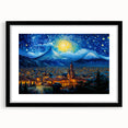 Extra large abstract art print featuring colorful, textured scenery of Central America, ideal for living room decor.