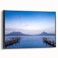 Black and white framed canvas of a Nicaraguan landscape, ideal for bedroom wall decor.