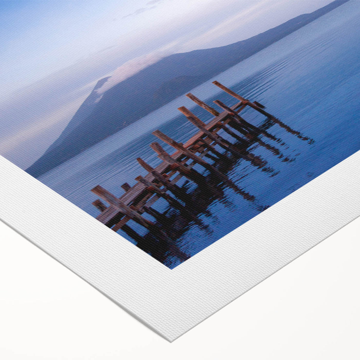 Art deco poster of a Central American scenery in muted earth tones on rolled canvas.