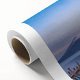 Art Deco poster of a Central American scenery in muted earth tones on rolled canvas, ideal for nursery wall art.