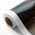 Art Deco poster featuring a serene Albanian landscape on rolled canvas, ideal for nursery wall art or dining room decor.