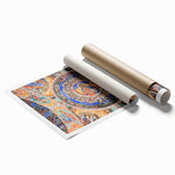 Extra large rolled print featuring a floral scene set in Bulgaria.