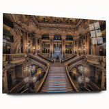 Acrylic print of a large abstract Paris scenery in muted earth tones, ideal for bedroom or dining room art.