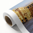 Art Deco poster of Versailles scenery in pastel hues on rolled canvas, ideal for nursery wall art.