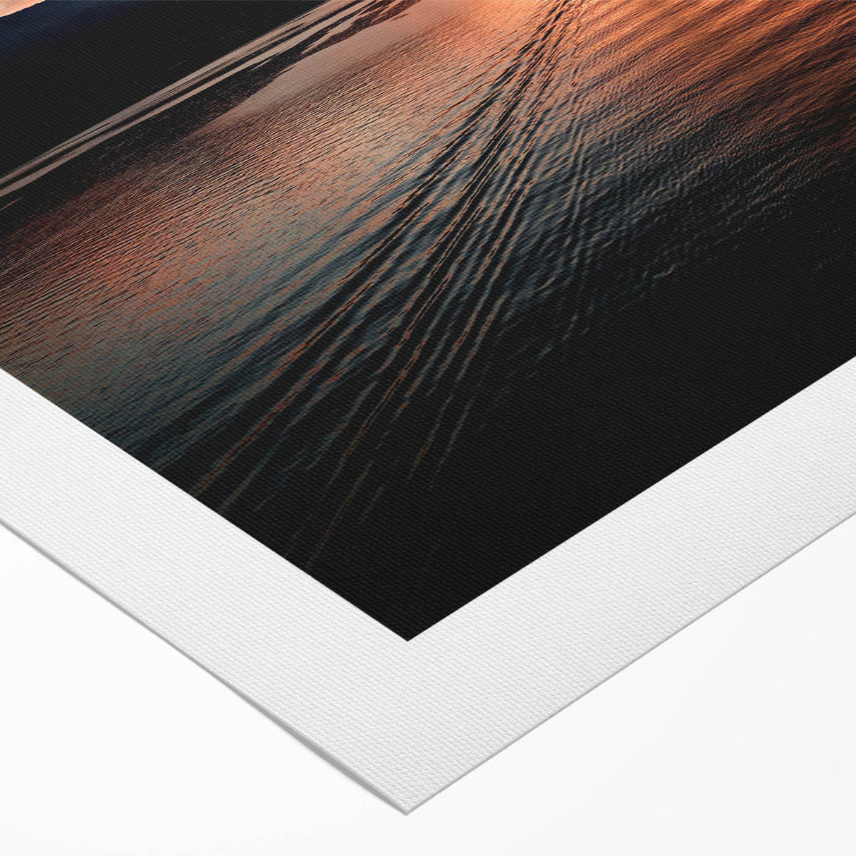 Art Deco poster of Lake Como with muted blue and green palette on rolled canvas, suitable for dining room wall art.
