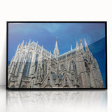 Large abstract wall art depicting Milan scenery in muted earth tones on framed acrylic, suitable for modern art wall decor.