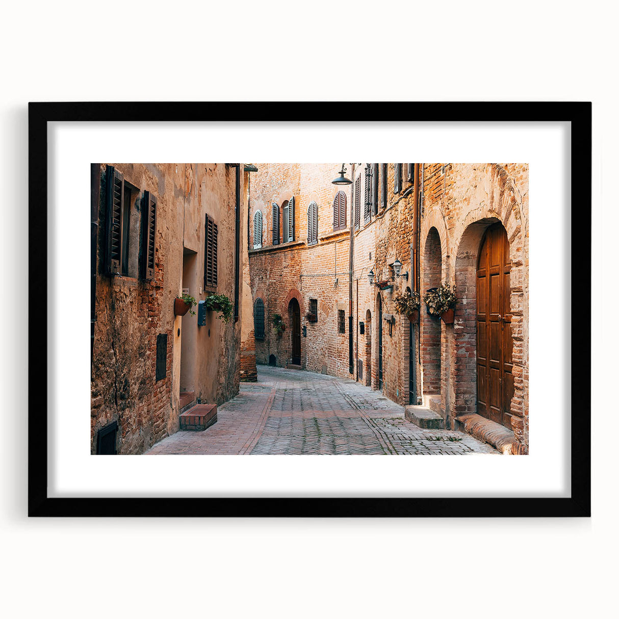 Abstract art print of Tuscan landscape in vibrant colors on a textured, extra large canvas, ideal for living room decor.