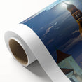 Art Deco poster of a European scenery in Latvia, featuring muted earth tones on rolled canvas, ideal for nursery wall art.