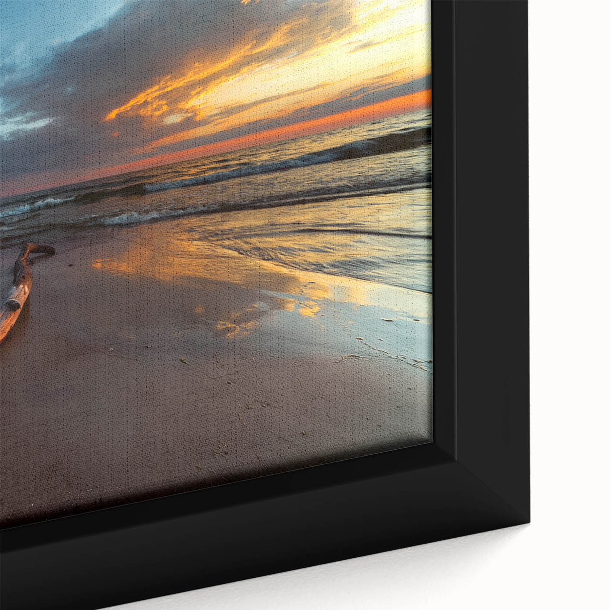 Extra large framed canvas featuring a textured black wall art of a European Lithuanian scenery, ideal for living room decor.