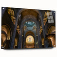 Acrylic print of a European Monaco scenery in muted earth tones, ideal for dining room decor.