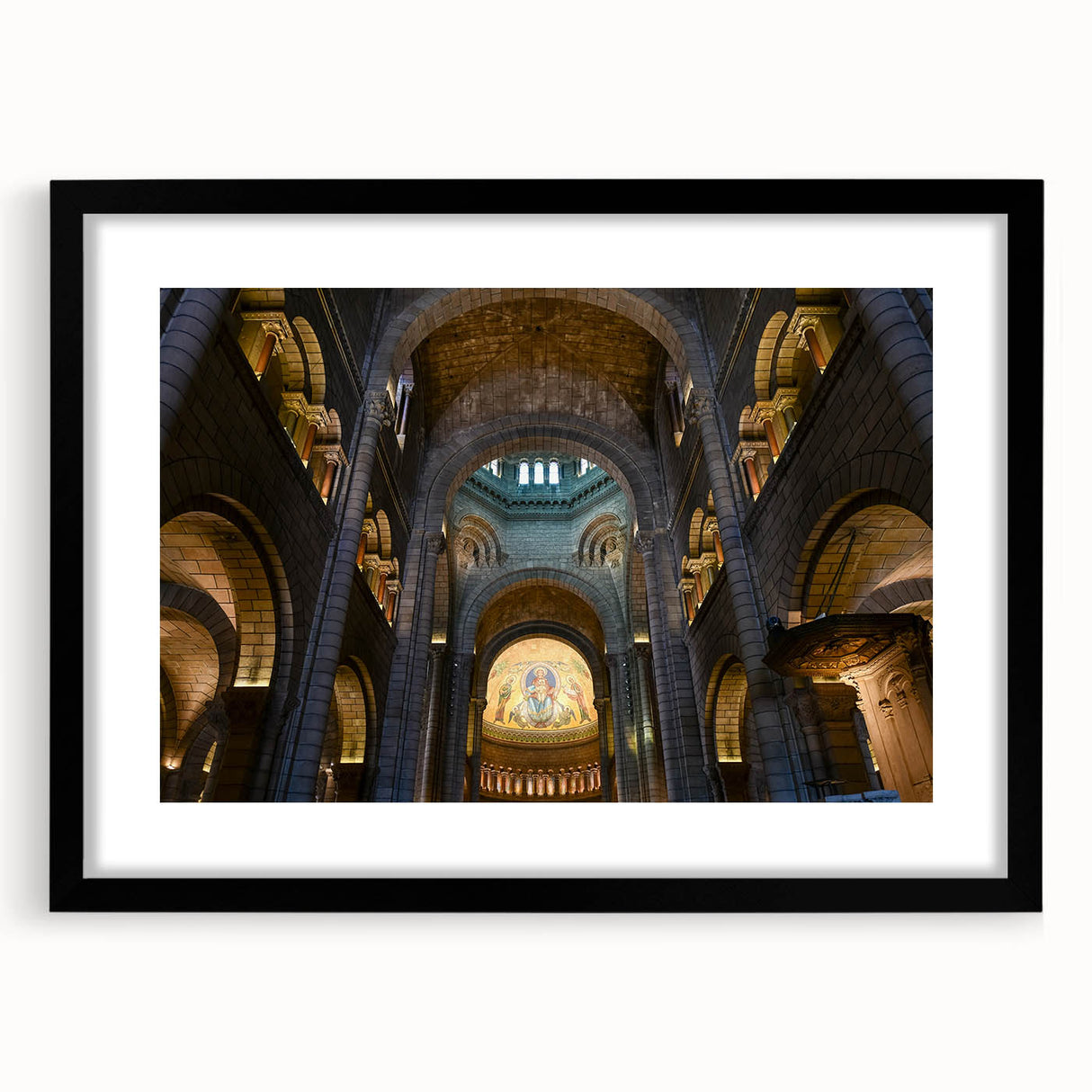 Abstract art print of Monaco scenery in vibrant colors on a textured, extra large canvas.