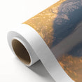 Art deco poster of a Montenegro landscape in muted earth tones on rolled canvas, suitable for nursery wall art.