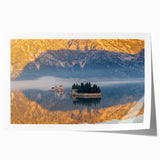 Extra large rolled print of a Montenegro landscape with vibrant green and blue tones, ideal for art wall dining room.