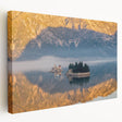 Large art print of Montenegro scenery on stretched canvas, featuring muted earth tones, ideal for kitchen wall art.