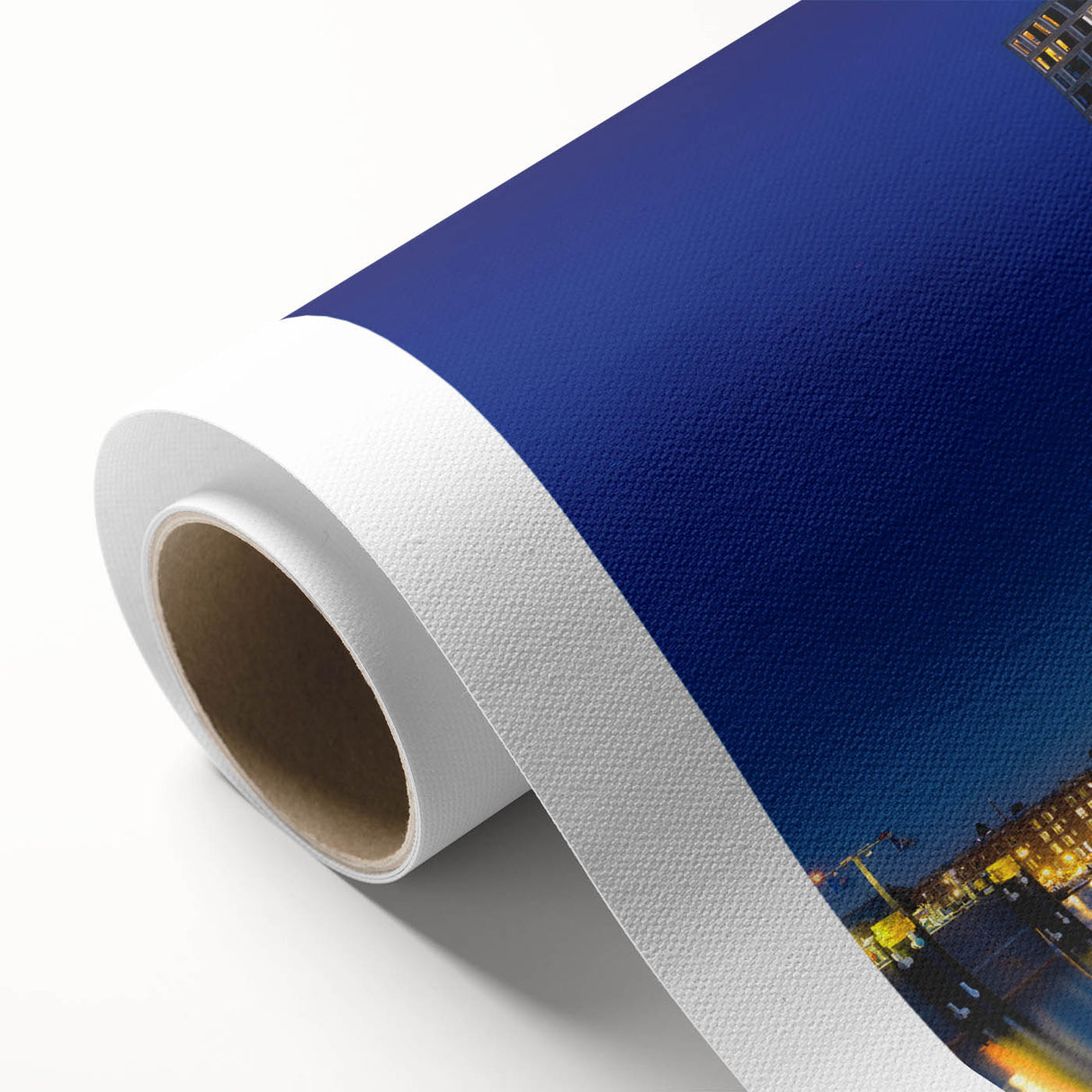 Art Deco poster of Amsterdam scenery in muted colors on rolled canvas, ideal for nursery wall art or dining room.