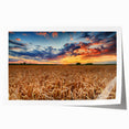 Rolled print of a European scenery with floral accents in soft pastel colors, ideal for art wall dining room.