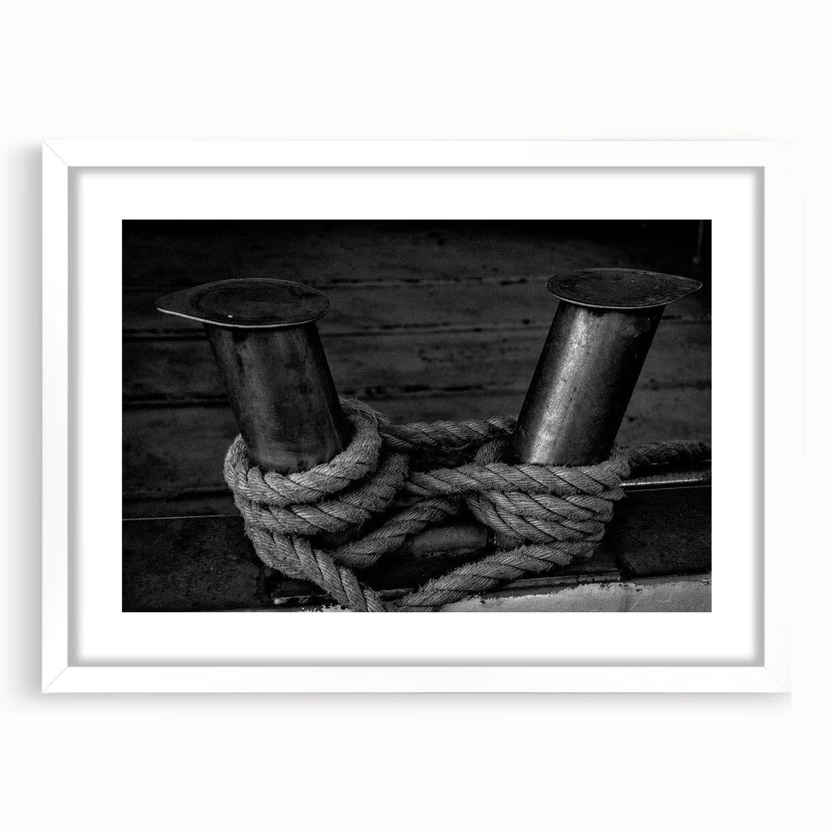 Textured art print of Porto scenery in abstract style, with muted blue and gray tones on a framed white mat.