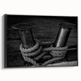 Black and white framed canvas of Porto landscape, vintage poster style, ideal for bedroom decor.
