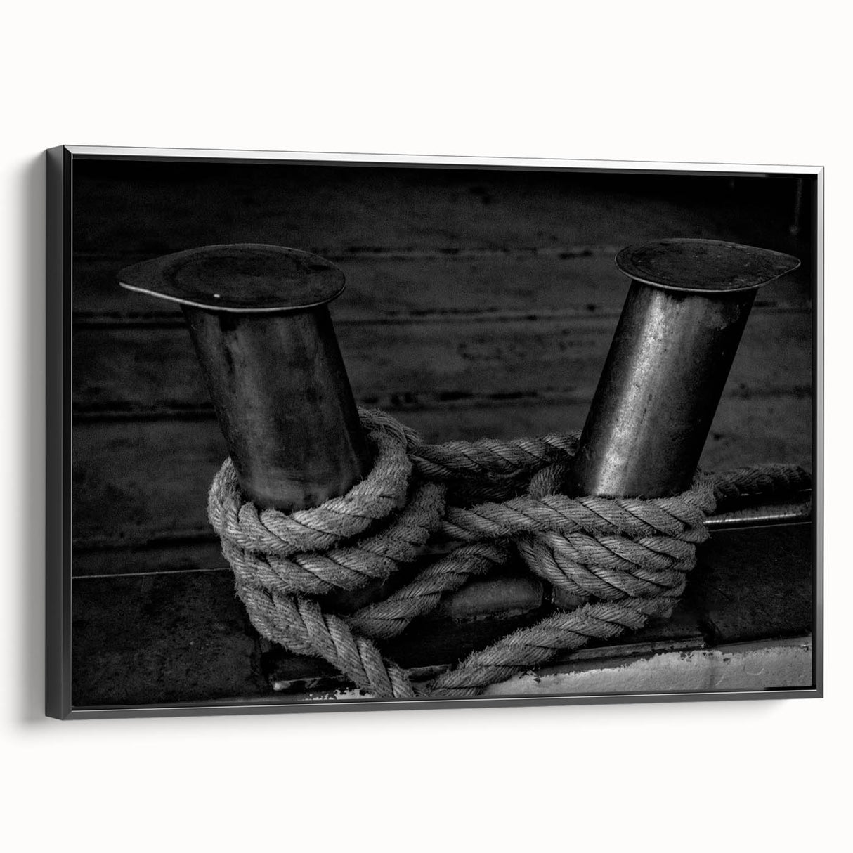 Black and white framed canvas of Porto landscape, vintage poster style, ideal for bedroom decor.