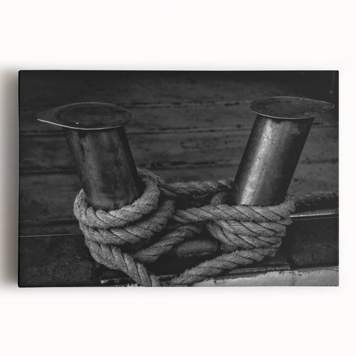 Black and white photo of Porto, Portugal on stretched canvas, ideal for kitchen wall art.
