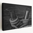 Porto, Portugal cityscape on large stretched canvas with vivid blue and white tones, ideal for kitchen wall art.