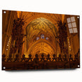 Acrylic glass print of Andalucia, Spain scenery in muted earth tones, ideal for dining room decor.