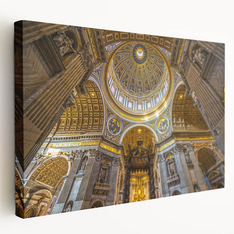 Large canvas print of the Vatican scenery in muted earth tones, suitable for kitchen wall art.