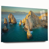 Large abstract wall art depicting the Baja California scenery in muted earth tones, acrylic print.